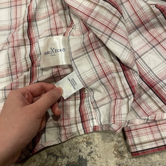 Marc Ecko No. 72 Times Square Western Plaid Cut & Sew Pearl Snap — Size XL - Picture 6 of 10